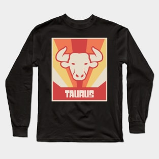 Taurus – Vintage Astrology Zodiac Sign Long Sleeve T-Shirt